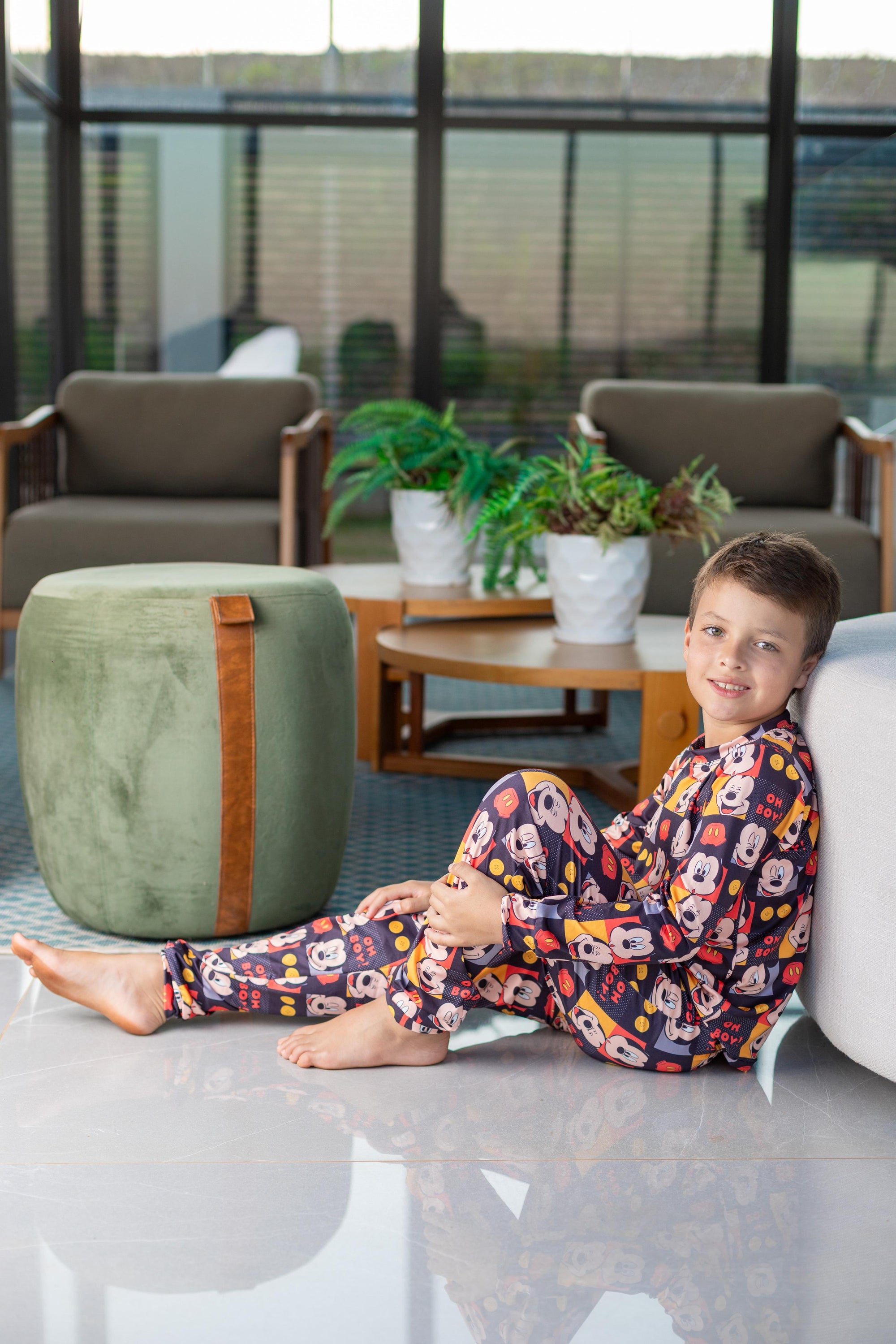 Calça Manga Longa Tradicional infantil Mickey Oh Boy Pandite