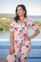 Americano calça com Manga curta Letra M Pandite