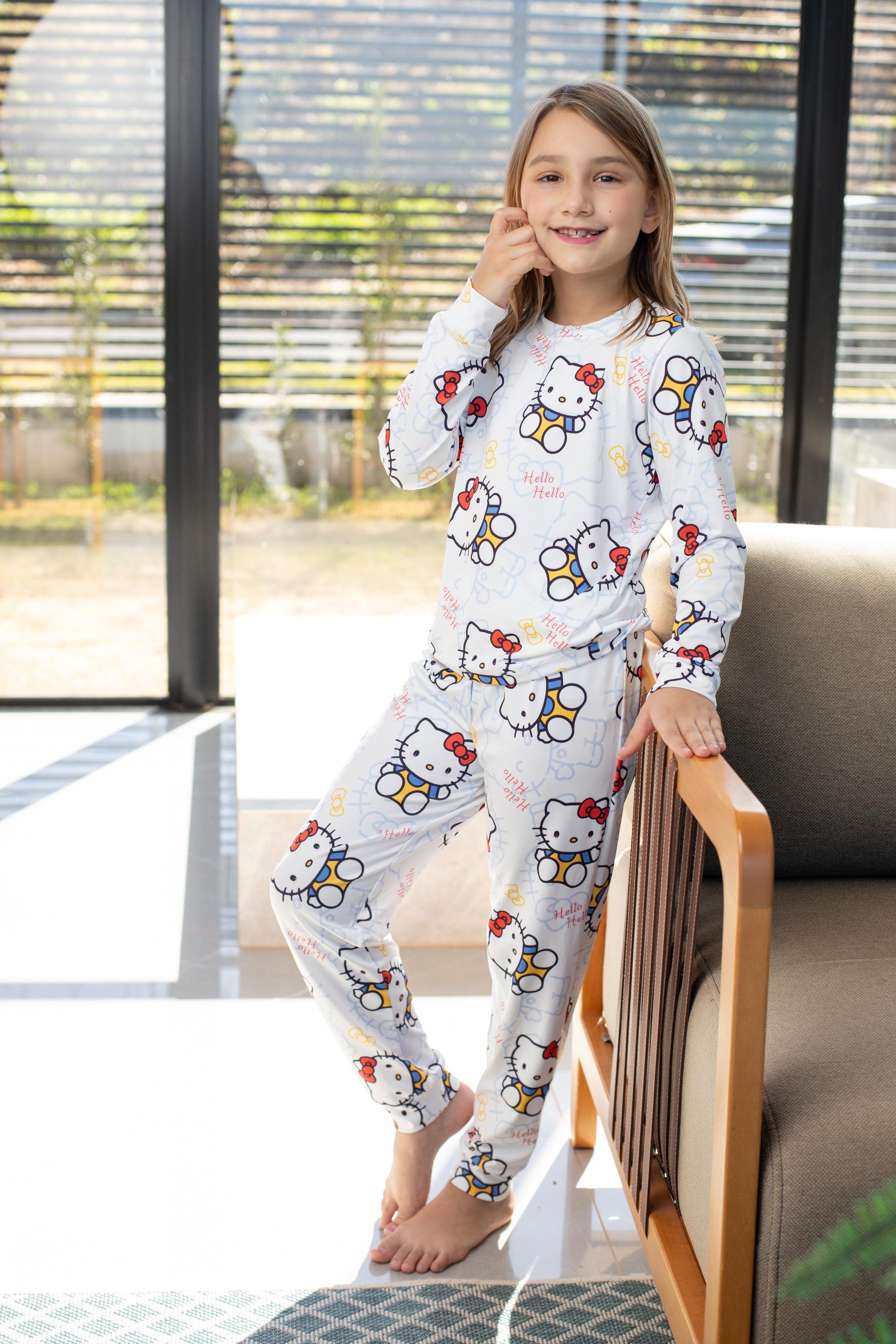 Calça Manga Longa Tradicional infantil Hello ketty branca Pandite