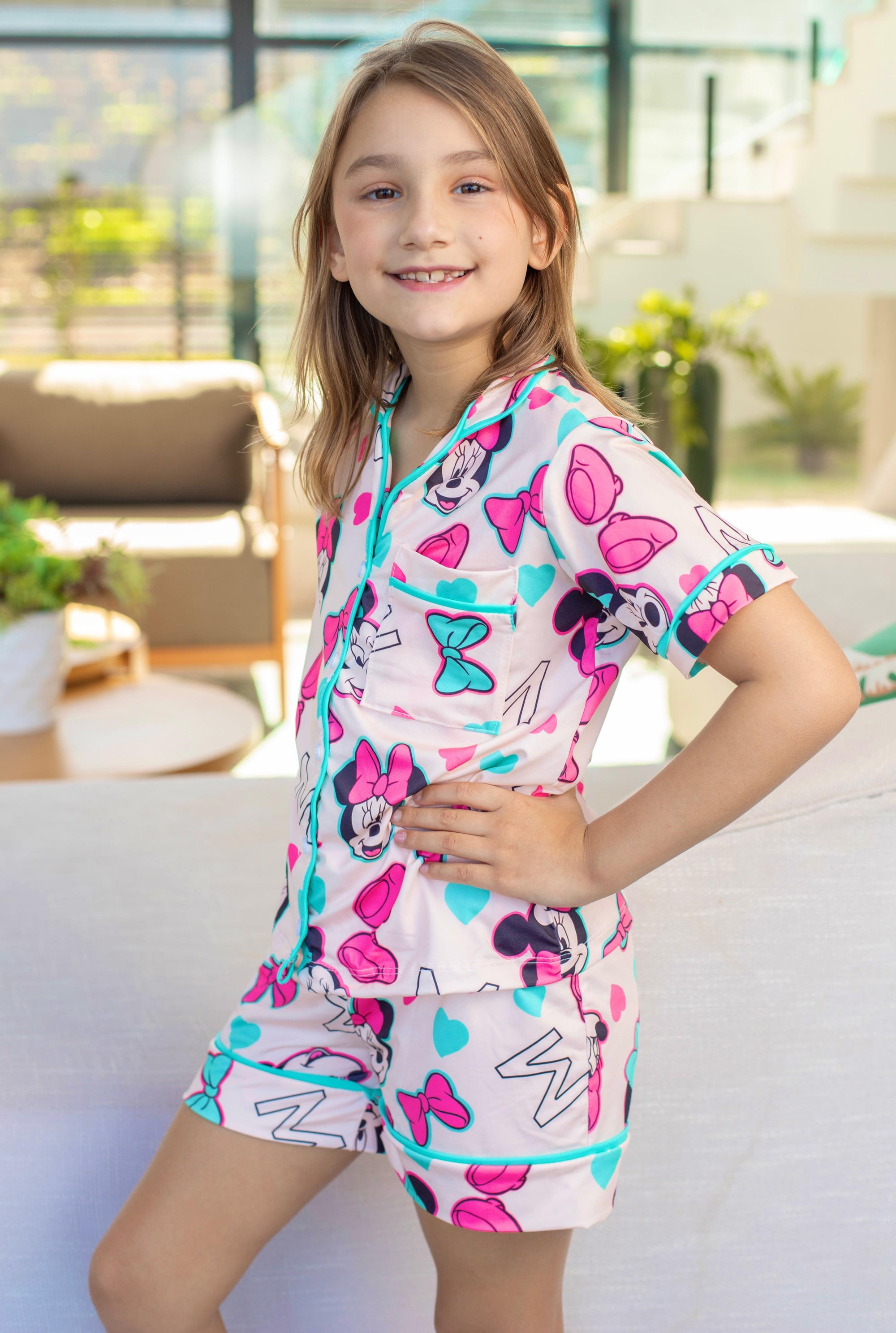 Americano Short Infantil Letra M Pandite