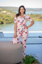 Americano calça com Manga curta Letra M Pandite