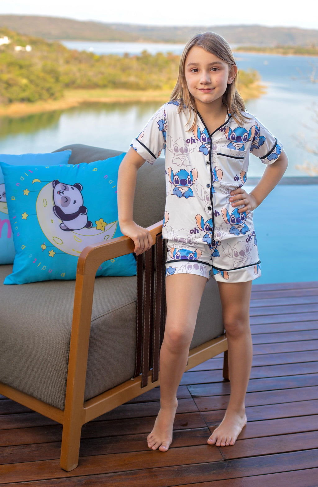 Americano Short Infantil Stitch Oh Pandite