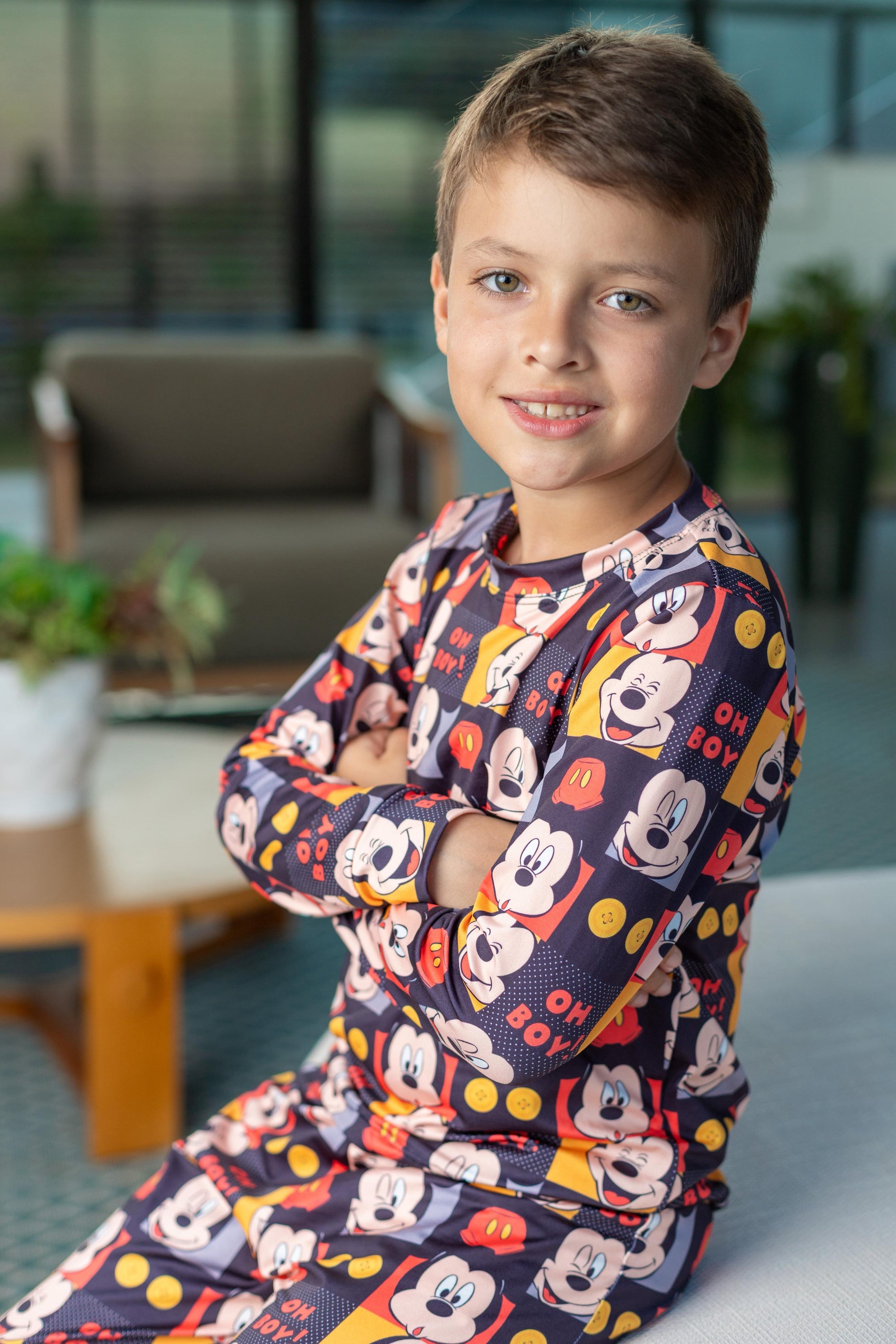 Calça Manga Longa Tradicional infantil Mickey Oh Boy Pandite