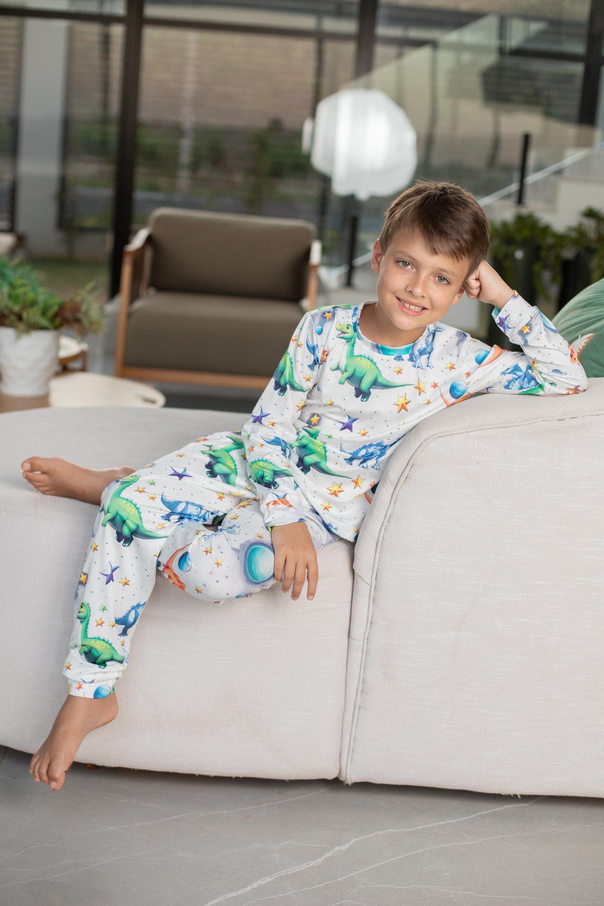 Calça Manga Longa Tradicional infantil Dinossauro Pandite