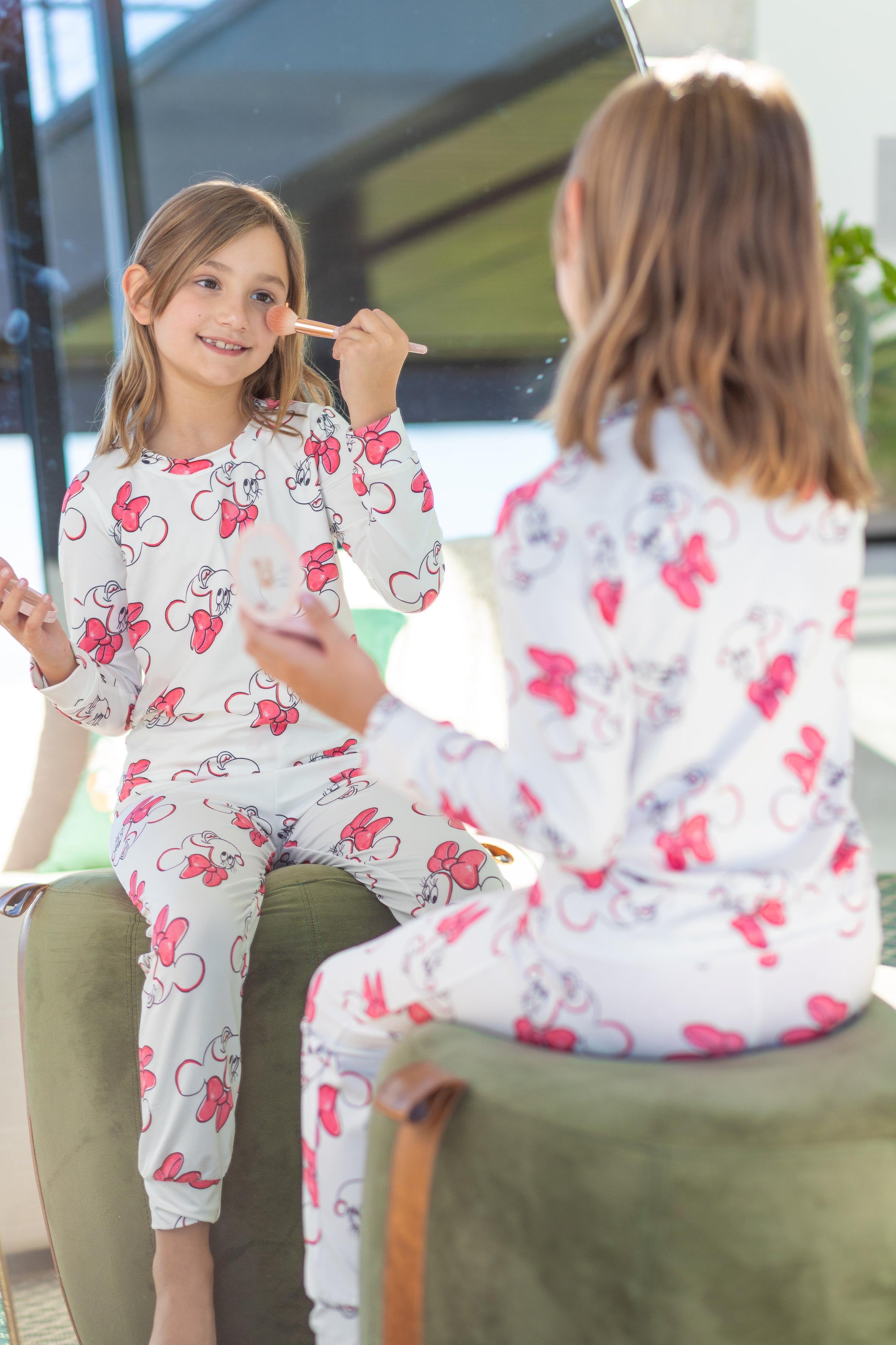 Calça Manga Longa Tradicional infantil Minnie Laço Rosa Pandite