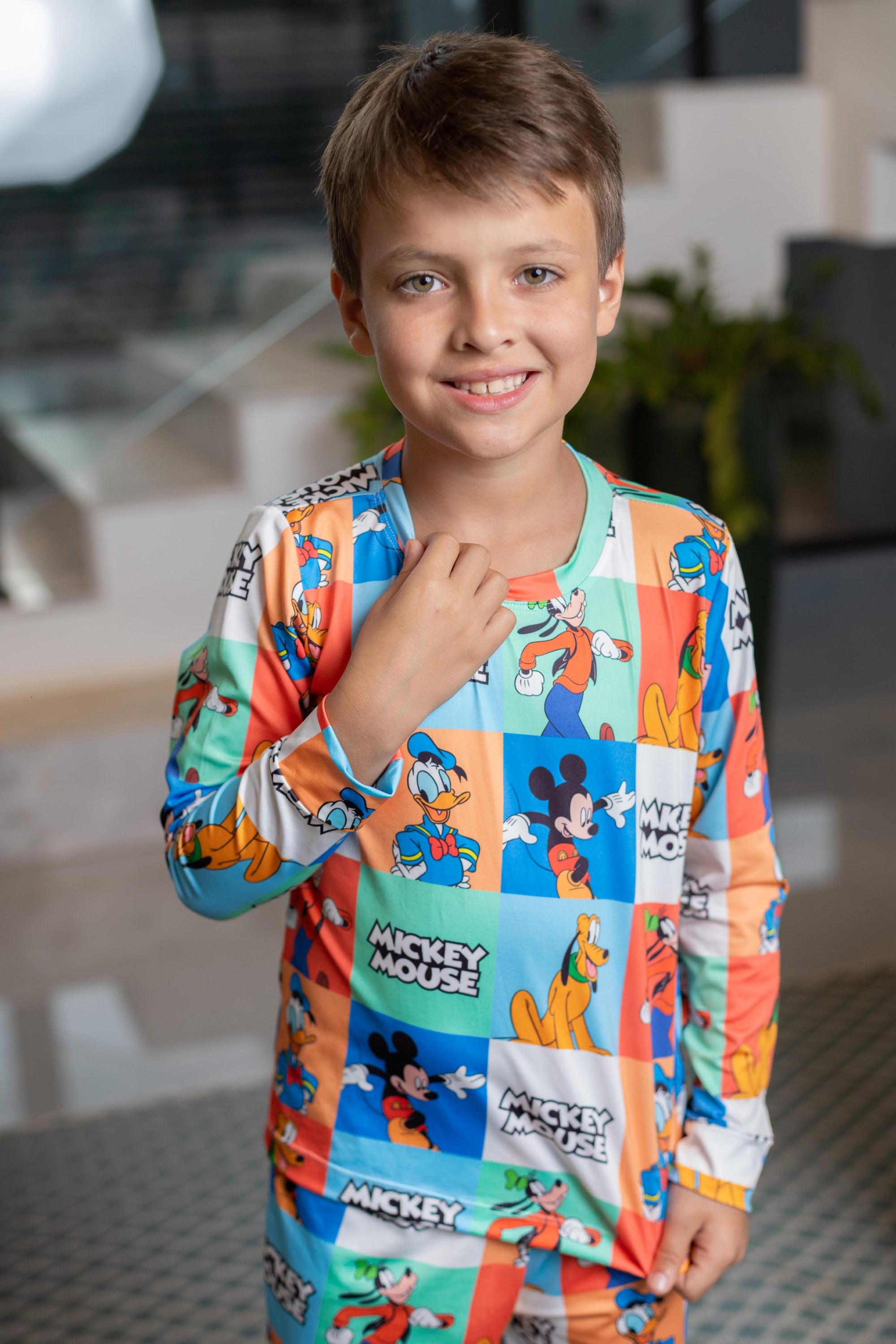 Calça Manga Longa Tradicional infantil Mickey e Pateta Pandite