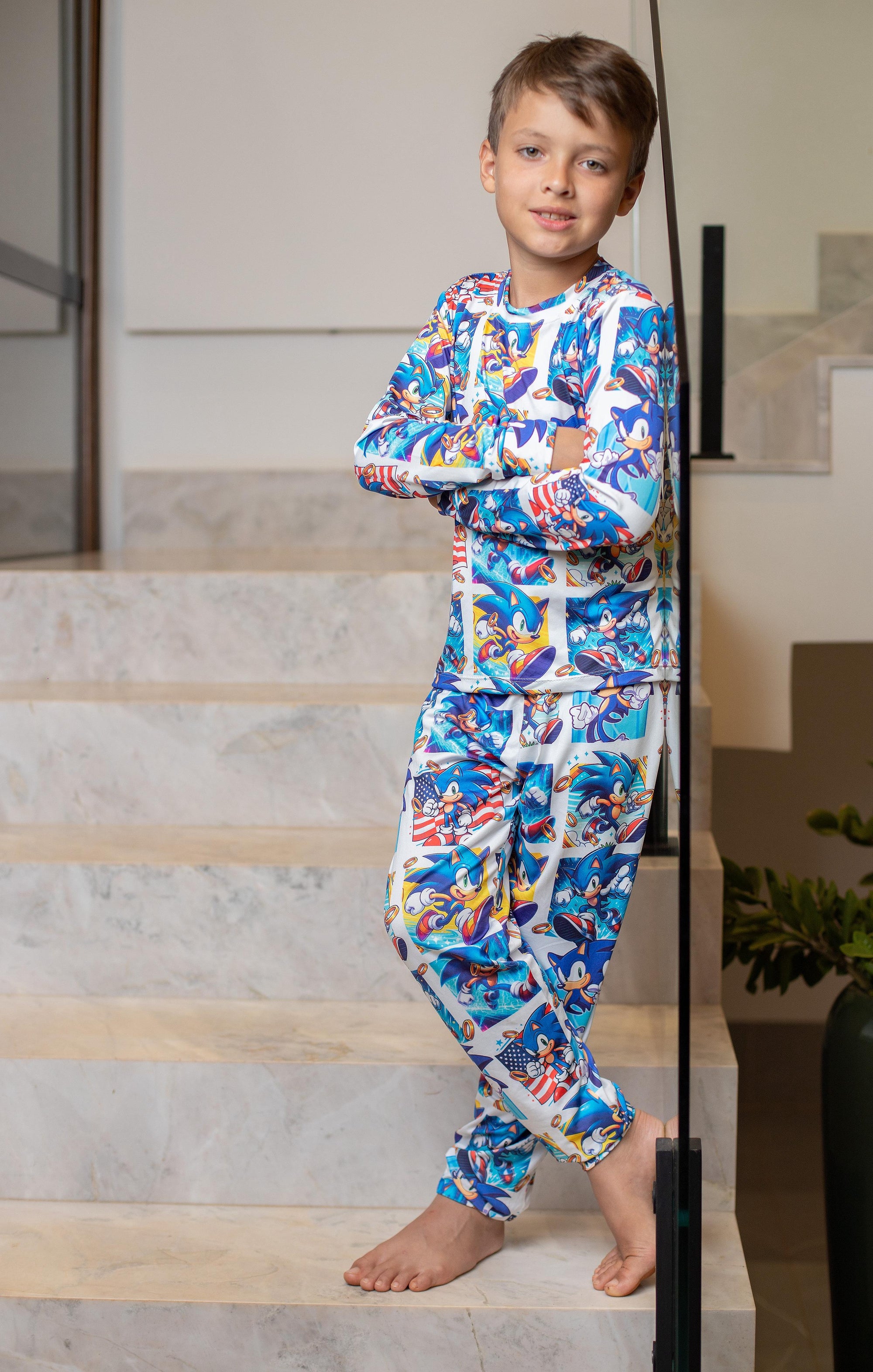 Calça Manga Longa Tradicional infantil Sonic Pandite