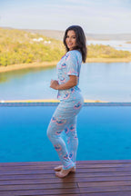 Americano Calça com Manga Curta Stitich Soninho Pandite