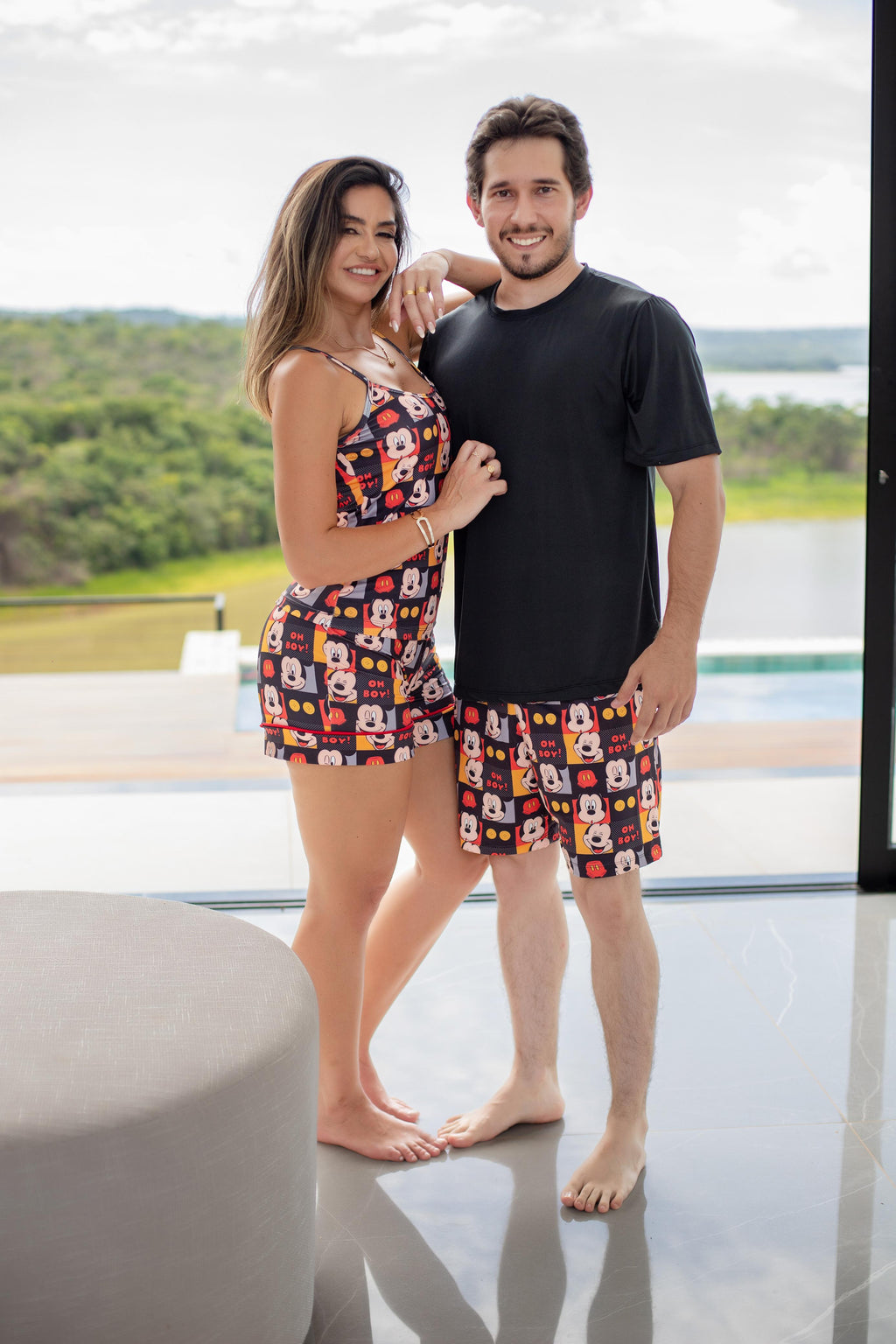 Casal Alcinha Mickey oh boy! Feminino/Masculino Pandite