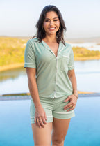 Pijama Americano VERDE CLARO liso - Pandite