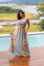 VESTIDO - Vereda floral ( verde petróleo)