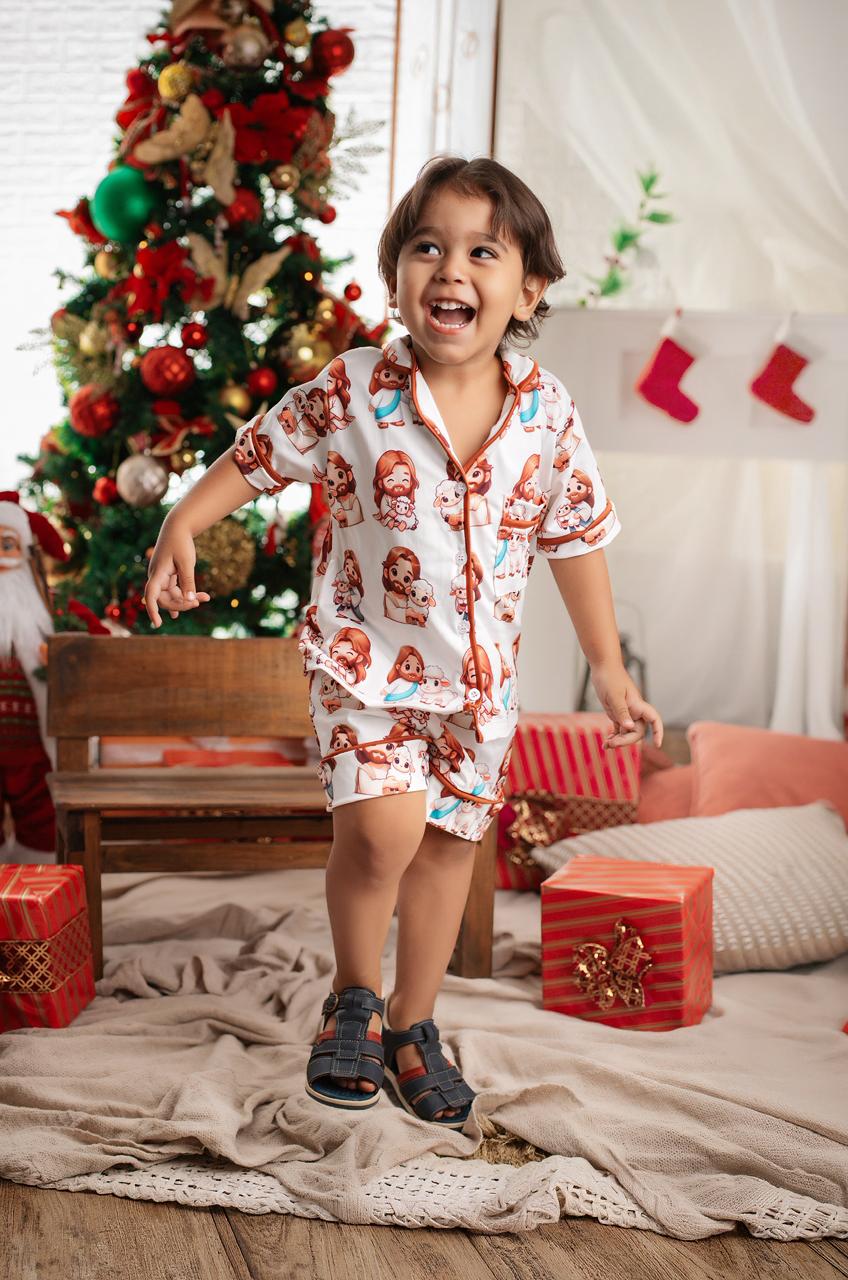 Americano short infantil  OVELHINHA DE JESUS - Pandite pijamas