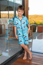 Americano Short Infantil Mickey Azul Pandite