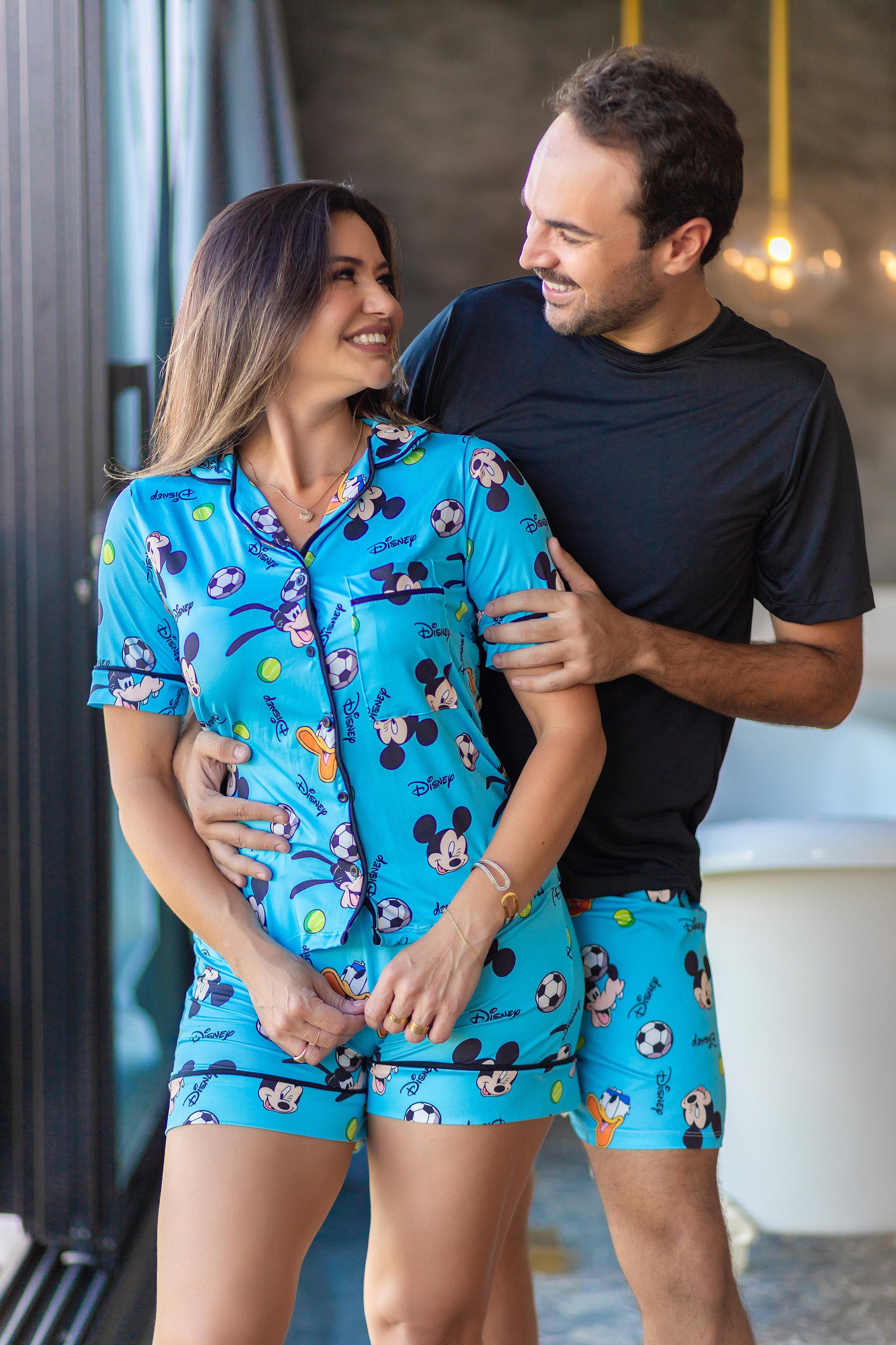 Americano Short Mickey Azul Feminino/Masculino Pandite