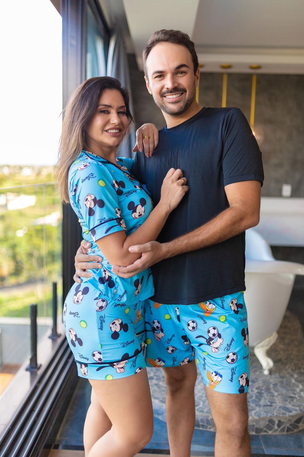 Americano Short Mickey Azul Feminino/Masculino Pandite