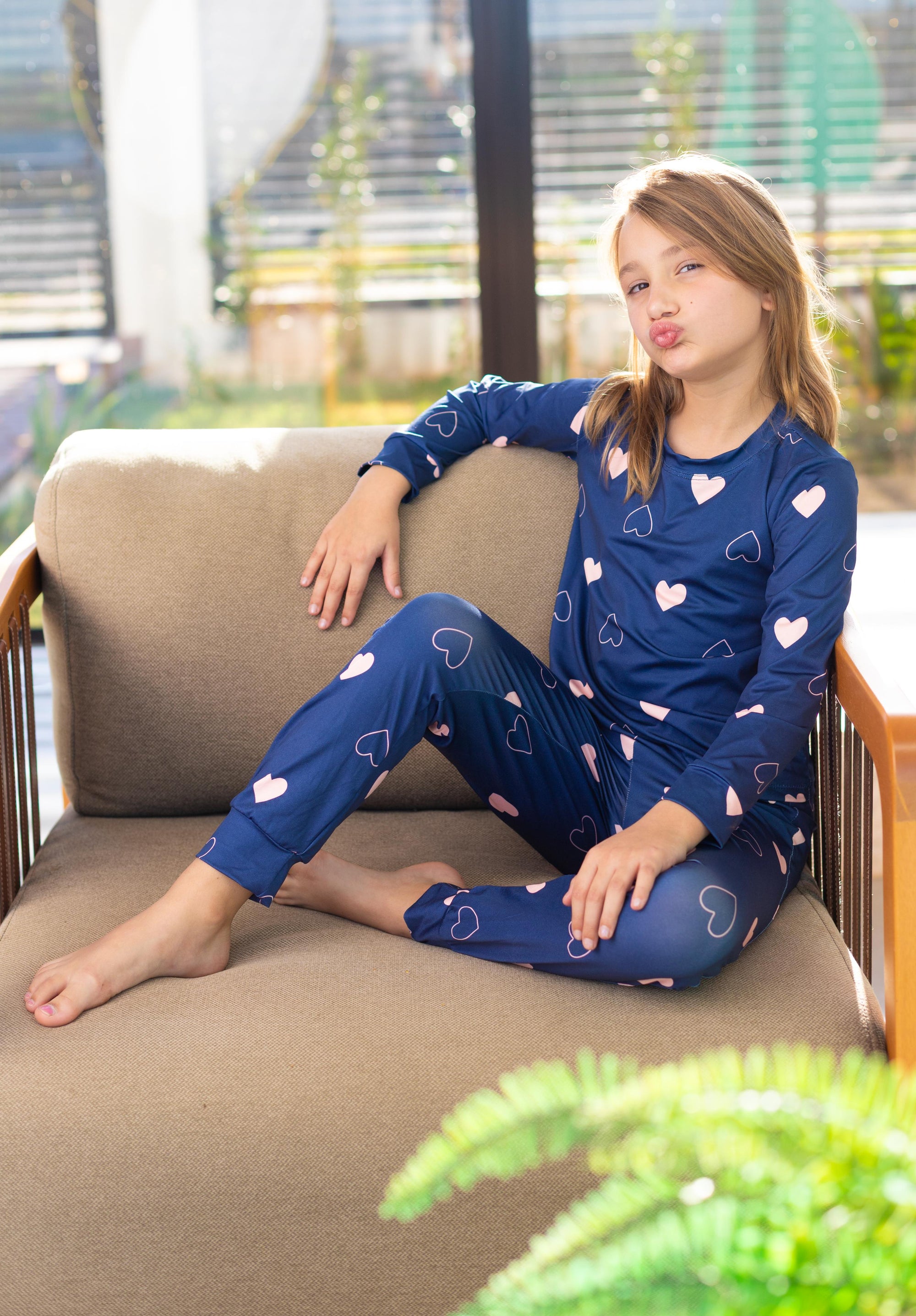 Calça Manga Longa Tradicional infantil Azul Escuro Pandite