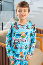 Calça Manga Longa Tradicional infantil Minecraft Pandite