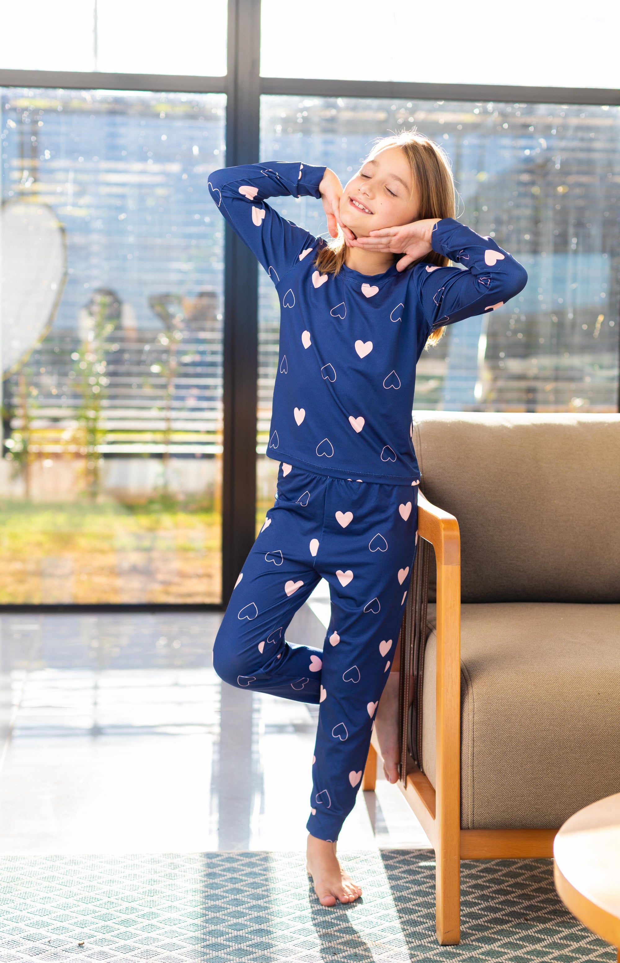 Calça Manga Longa Tradicional infantil Azul Escuro Pandite