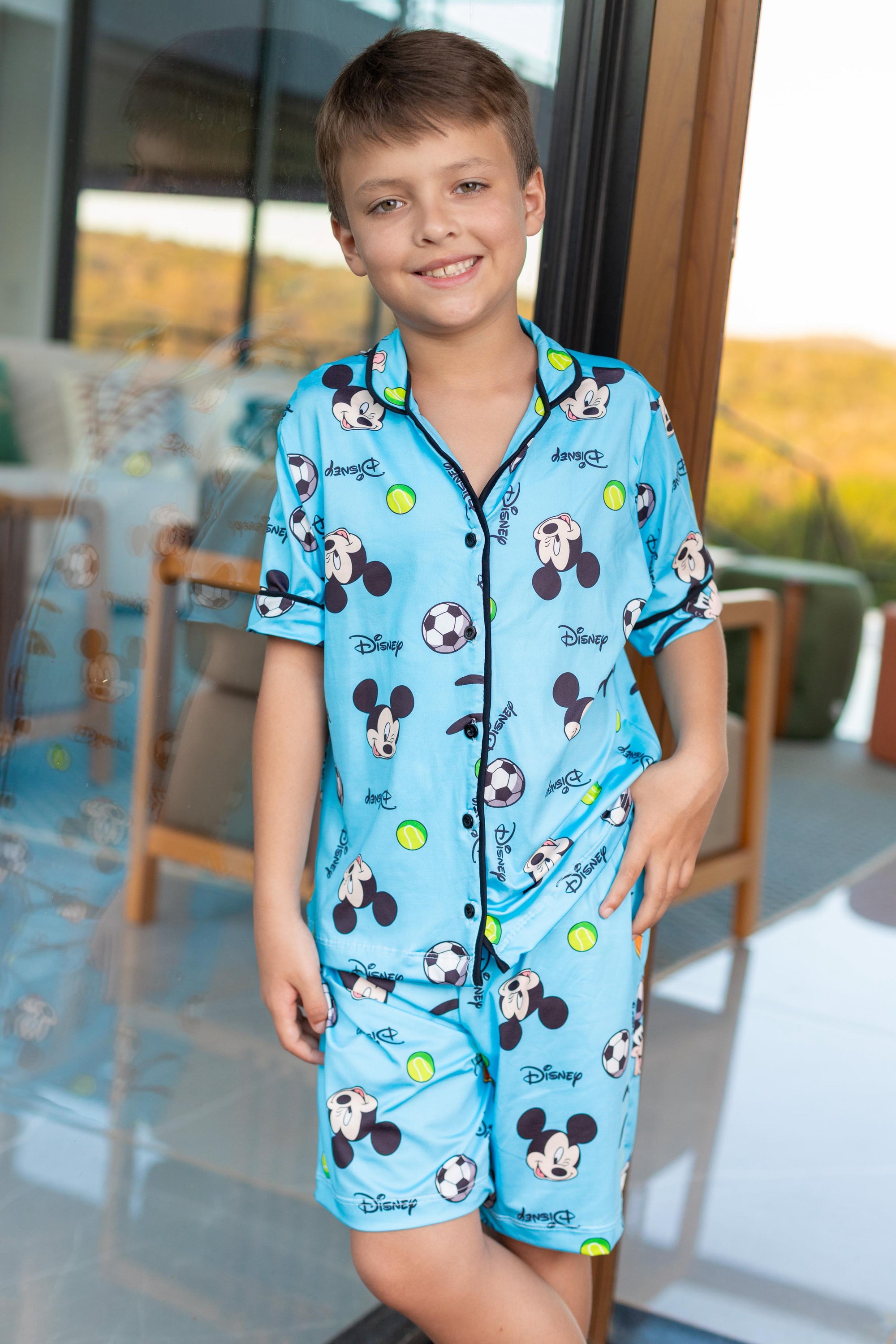 Americano Short Infantil Mickey Azul Pandite